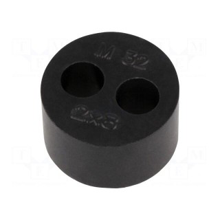 Insert for gland | with metric thread | Size: M32 | IP68 | Holes no: 2
