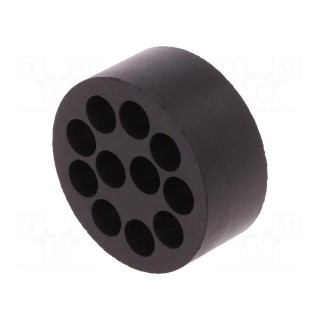 Insert for gland | 8mm | M50 | IP54 | NBR rubber | Holes no: 11