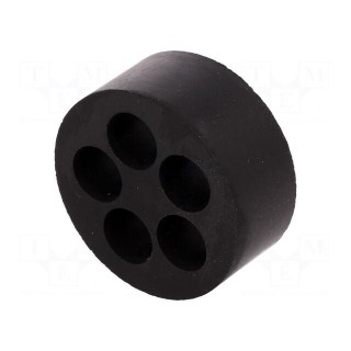 Insert for gland | 9mm | M40 | IP54 | NBR rubber | Holes no: 5