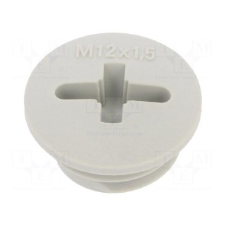 Stopper | M12 | 1.5 | IP56 | polyamide | light grey | Thread: metric | 6mm