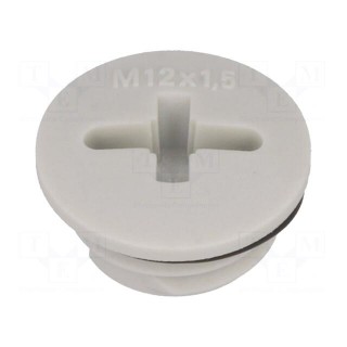 Stopper | M12 | 1.5 | IP68 | polyamide | light grey | SKINDICHT® | 6mm