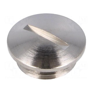 Stopper | PG16 | IP54 | brass | Plating: nickel | V-N-Ms | 6.5mm | -40÷80°C