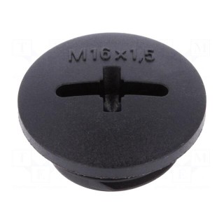 Stopper | M16 | 1.5 | IP68 | polyamide | black | SKINDICHT® | with seal