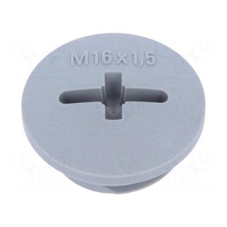 Stopper | M16 | 1.5 | IP68 | polyamide | dark grey | SKINDICHT® | 7mm