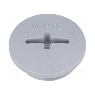 Stopper | M20 | 1,5 | IP54 | Mat: polyamide | dark grey