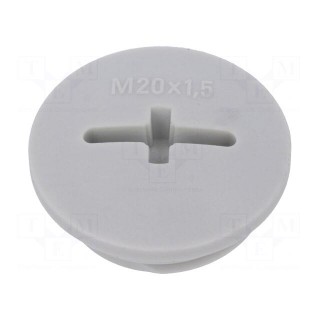 Stopper | M20 | 1,5 | IP54 | Mat: polyamide | light grey