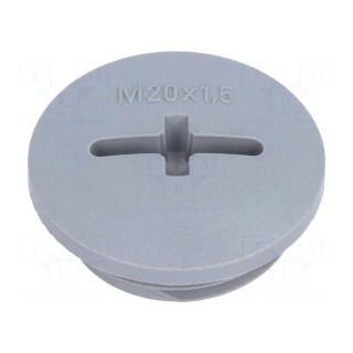 Stopper | M20 | 1.5 | IP68 | polyamide | dark grey | SKINDICHT® | 6mm