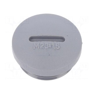 Stopper | M20 | 1.5 | polyamide | dark grey | Thread: metric | 7mm | 10pcs.