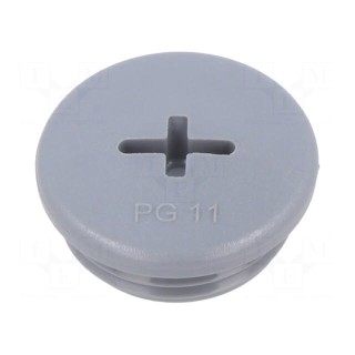 Stopper | PG11 | IP68 | polyamide | grey | Entrelec | Thread: PG | 6mm