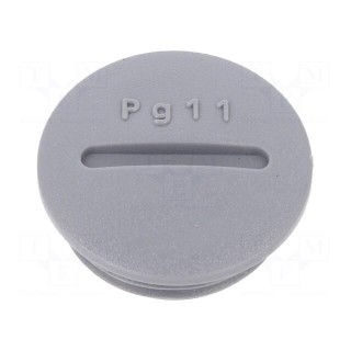 Stopper | PG11 | Mat: polyamide | dark grey | Pcs: 10
