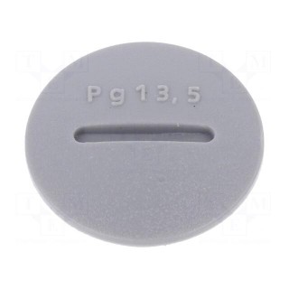 Stopper | PG13,5 | Mat: polyamide | dark grey | Pcs: 10