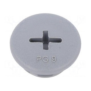 Stopper | PG9 | Mat: polyamide | dark grey | Pcs: 10