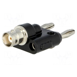 Adapter | banana 4mm plug x2,BNC socket | 500V