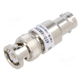 Attenuator | BNC socket,BNC plug | 50Ω | 3dB | 4GHz | 42.6mm