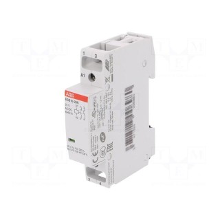 Contactor: 2-pole installation | NO x2 | 24VAC | 24VDC | 16A | DIN | ESB