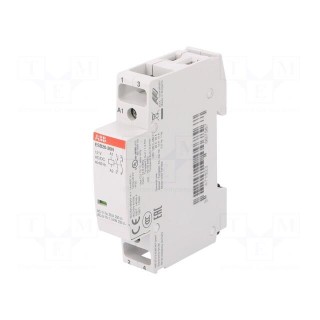 Contactor: 2-pole installation | 20A | 12VAC,12VDC | NO x2 | -25÷55°C