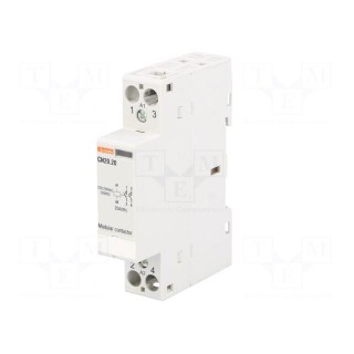 Contactor: 2-pole installation | NO x2 | 220÷230VAC | 220÷230VDC