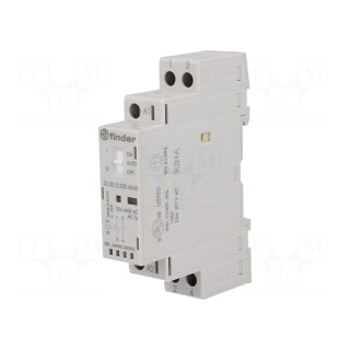 Relay: installation | monostable | NC + NO | Ucoil: 230VAC | 25A | IP20