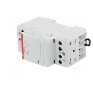Contactor: 2-pole installation | NO x2 | 24VAC | 24VDC | 25A | DIN | ESB