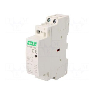 Contactor: 2-pole installation | 25A | 24VDC | NO x2 | IP20 | -25÷50°C