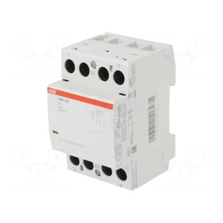 Contactor: 2-pole installation | NO x2 | 24VAC | 24VDC | 63A | DIN | ESB