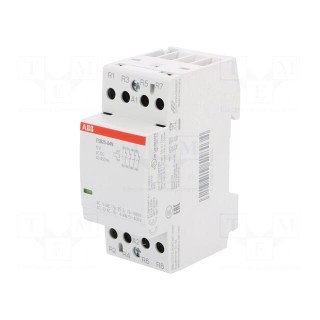 Contactor: 4-pole installation | NC x4 | 12VAC | 12VDC | 25A | DIN | ESB