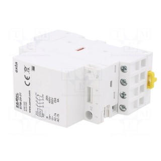 Contactor: 4-pole installation | 25A | 230VAC | NC + NO x3 | -5÷60°C