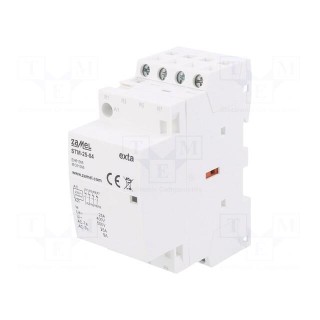 Contactor: 4-pole installation | 25A | 230VAC | NC x4 | -5÷60°C