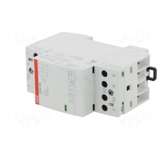 Contactor: 4-pole installation | NC + NO x3 | 24VAC | 24VDC | 25A | DIN