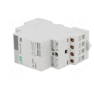 Contactor: 4-pole installation | NC + NO x3 | 24VAC | 25A | DIN