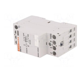 Contactor: 4-pole installation | NO x4 | 24VAC | 24VDC | 32A | DIN