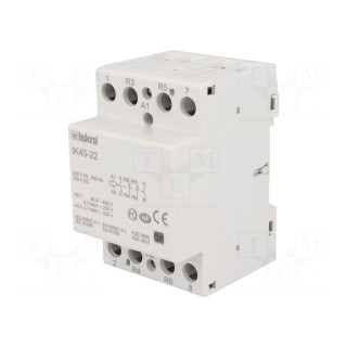 Contactor: 4-pole installation | NC x2 + NO x2 | 230VAC | 220VDC