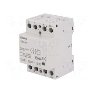Contactor: 4-pole installation | NC + NO x3 | 230VAC | 220VDC | 40A