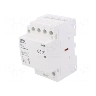 Contactor: 4-pole installation | 40A | 230VAC | NC + NO x3 | -5÷60°C