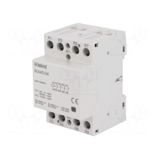 Contactor: 4-pole installation | NC x4 | 230VAC | 40A | DIN | IKA