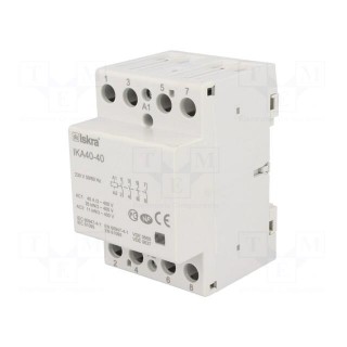 Contactor: 4-pole installation | NO x4 | 230VAC | 40A | DIN | IKA