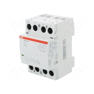 Contactor: 4-pole installation | NC + NO x3 | 24VAC | 24VDC | 40A | DIN