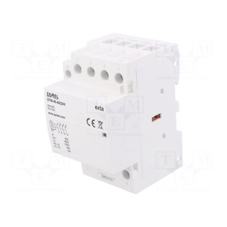 Contactor: 4-pole installation | 40A | 24VAC,24VDC | NO x4 | -5÷60°C