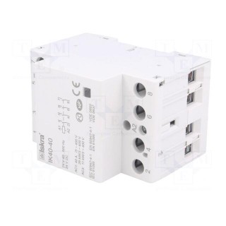 Contactor: 4-pole installation | NO x4 | 24VAC | 24VDC | 40A | DIN | IK