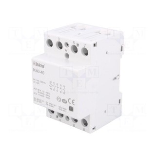 Contactor: 4-pole installation | NO x4 | 24VAC | 24VDC | 40A | DIN | IK