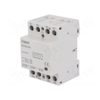 Contactor: 4-pole installation | NC x4 | 24VAC | 40A | DIN | IKA