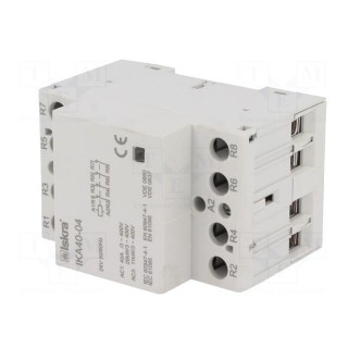 Contactor: 4-pole installation | NC x4 | 24VAC | 40A | DIN | IKA