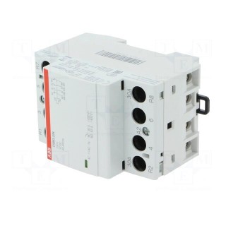 Contactor: 4-pole installation | NC x2 + NO x2 | 230VAC | 230VDC