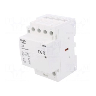 Contactor: 4-pole installation | 63A | 230VAC | NC + NO x3 | -5÷60°C
