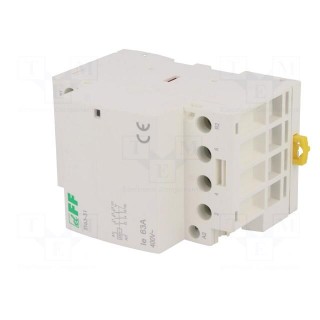 Contactor: 4-pole installation | NC + NO x3 | 230VAC | 63A | DIN