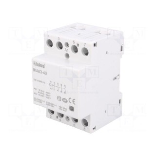 Contactor: 4-pole installation | NO x4 | 230VAC | 63A | DIN | IKA