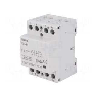 Contactor: 4-pole installation | 63A | 24VAC,24VDC | NC + NO x3