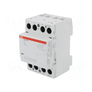 Contactor: 4-pole installation | NO x4 | 24VAC | 24VDC | 63A | DIN | ESB