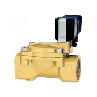 Electromagnetic valve | 0.1÷16bar | brass | PTFE | IP65 | 24VDC | A: 92mm