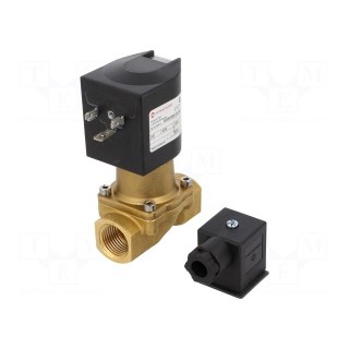 Electromagnetic valve | 0÷10bar | brass | NBR rubber | IP65 | 24VDC